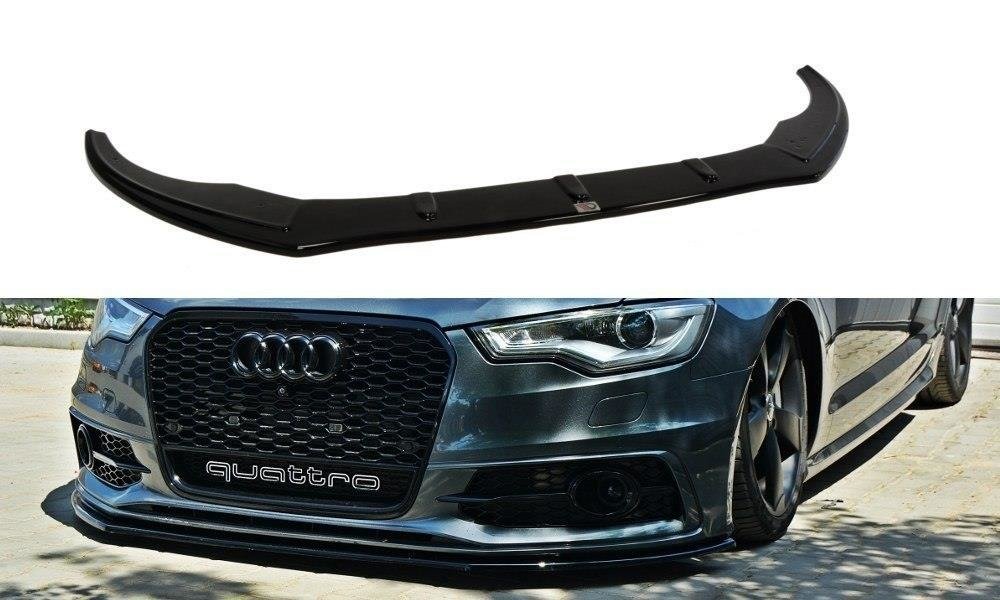 Image of Front Splitter V.1 Audi S6 / A6 S-Line C7 - Textured