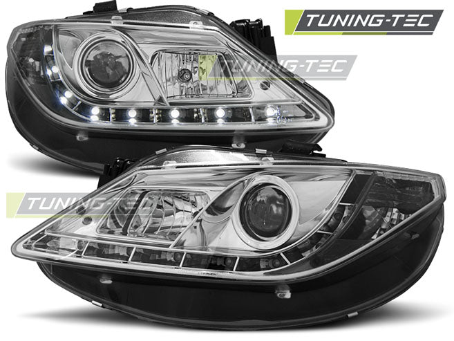 Seat-Ibiza-6J-08-12-Headlights-Daylight-Chrome