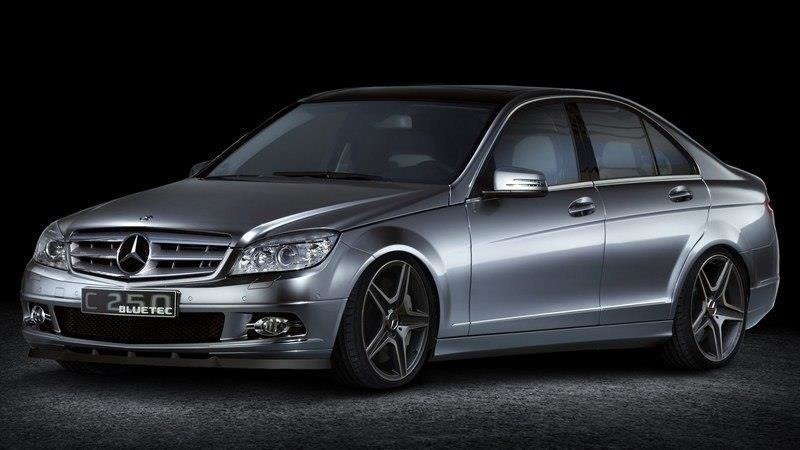 Image of Front Splitter Mercedes C-CLass W204 Preface - Textured