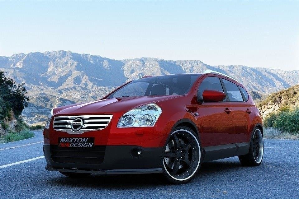 Image of Front Splitter Nissan Qashqai (Preface) - Textured