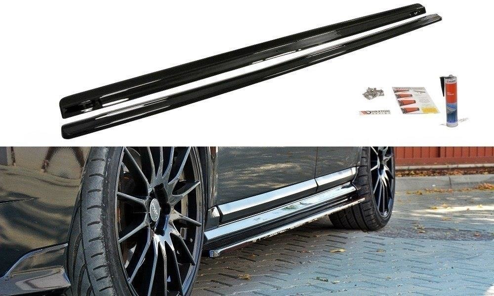 Image of Side Skirts Diffusers Volvo V50F R-Design - Gloss Black