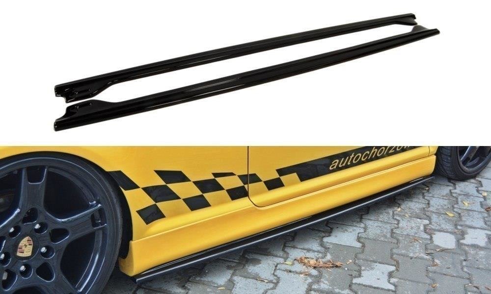 Image of Side Skirts Diffusers VW Golf Iv R32 - Gloss Black