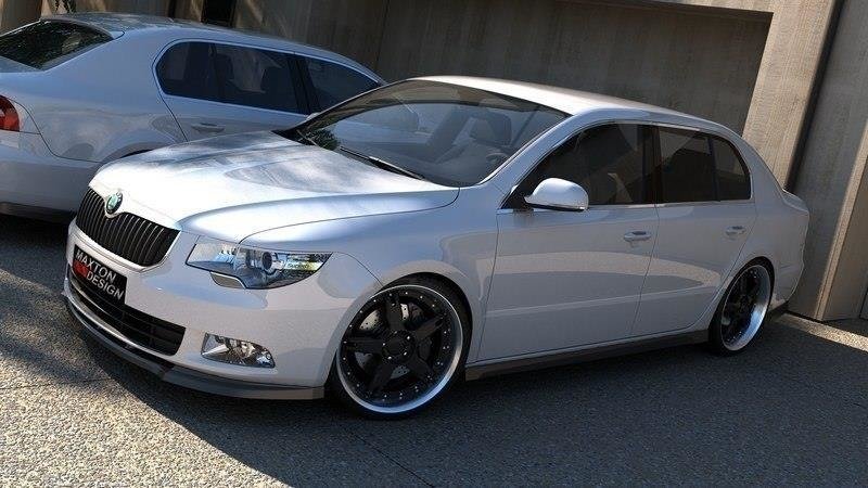 Image of Front Splitter Skoda Superb Ii - Textured