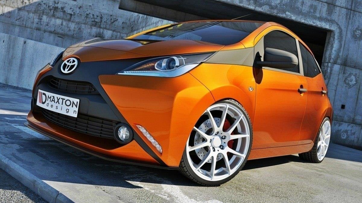Image of Front Splitter Toyota Aygo MK2 - Textured