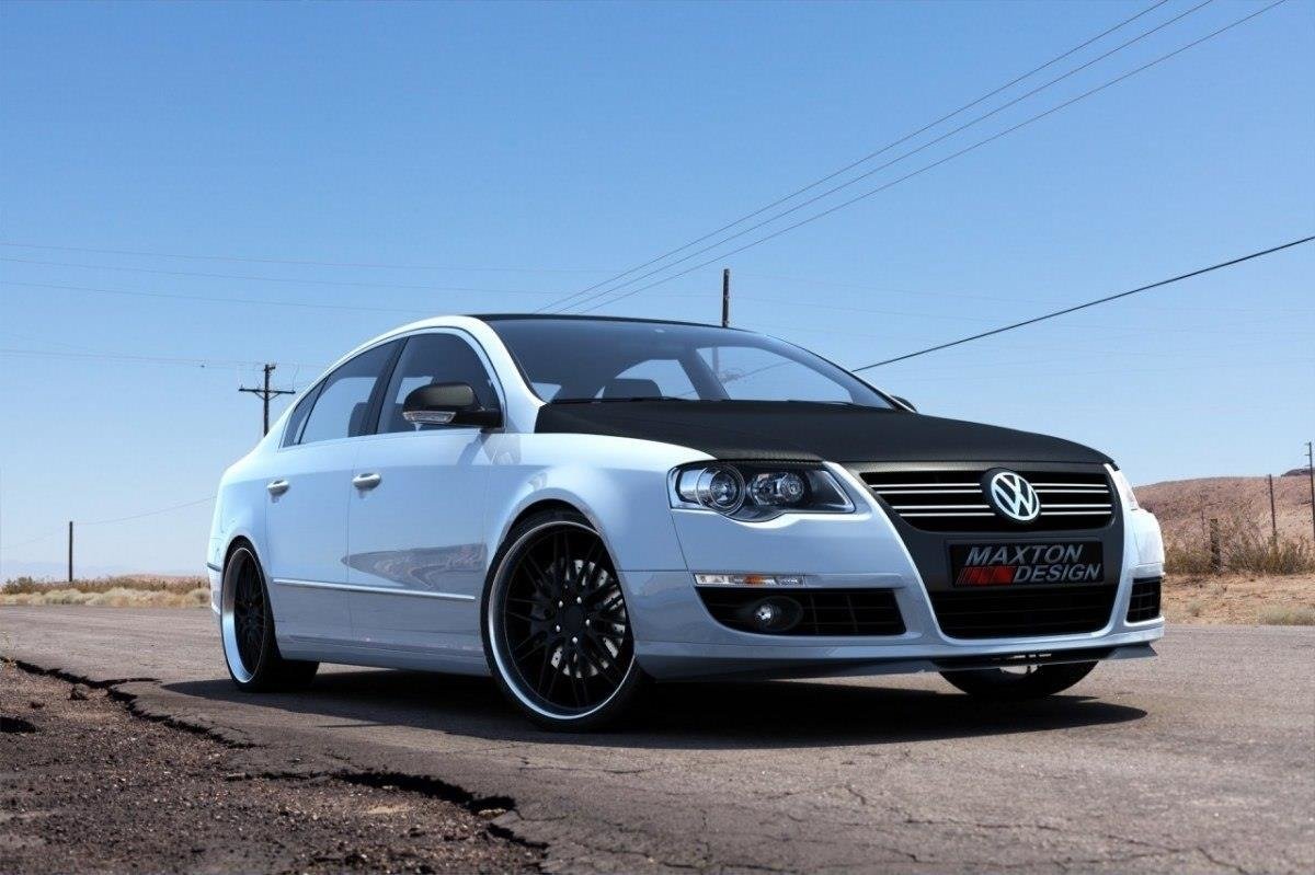 Image of Front Splitter VW Passat B6 - Textured