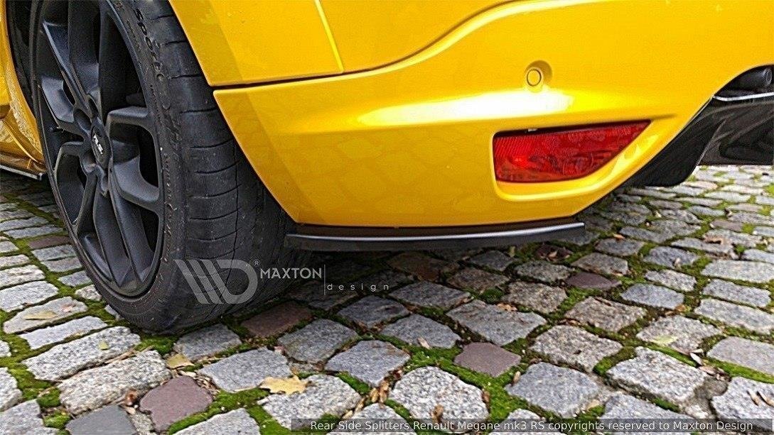 Image of Rear Side Splitters Renault Megane 3 RS - Textured