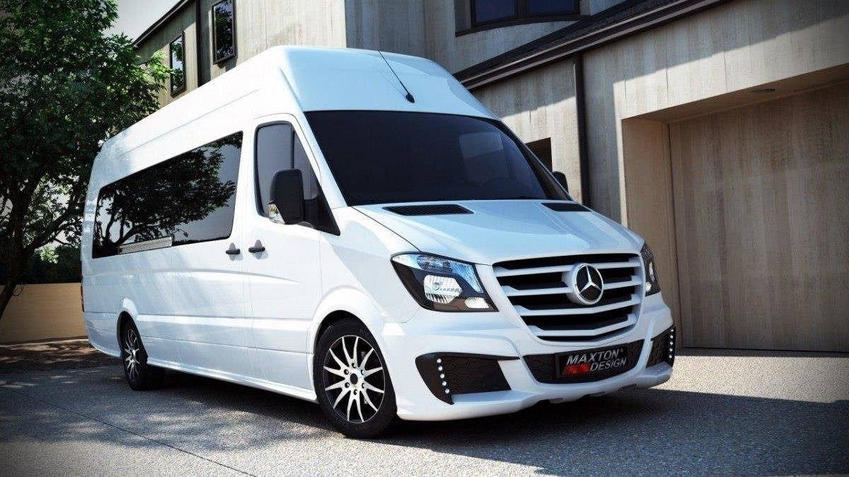 Image of Front Bumper Mercedes Sprinter 2013-Up Without Led - Primed