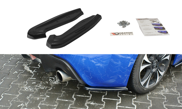 Image of Rear Side Splitters V.1 Subaru Brz Facelift - Gloss Black