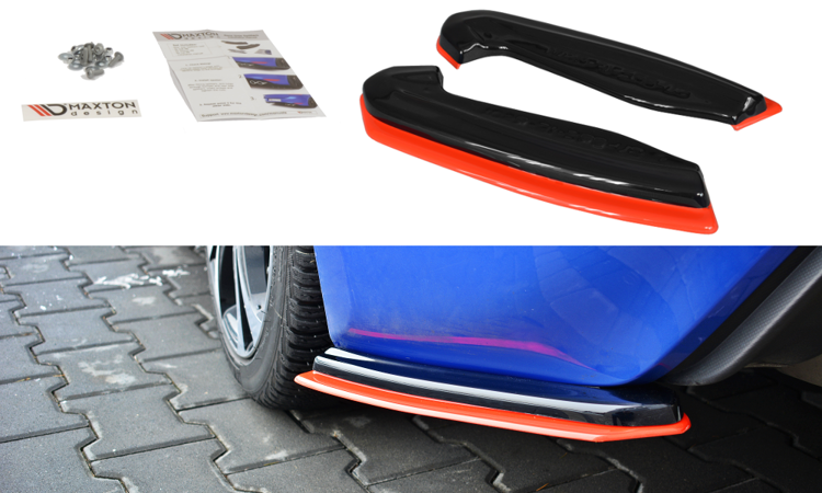 Image of Rear Side Splitters V.2 Subaru Brz Facelift - Gloss Black