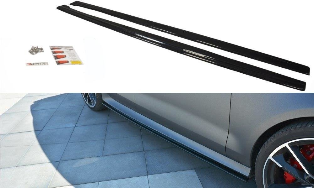 Image of Sideskirts diffusers Audi RS7 C7 FL - Glanzend Zwart