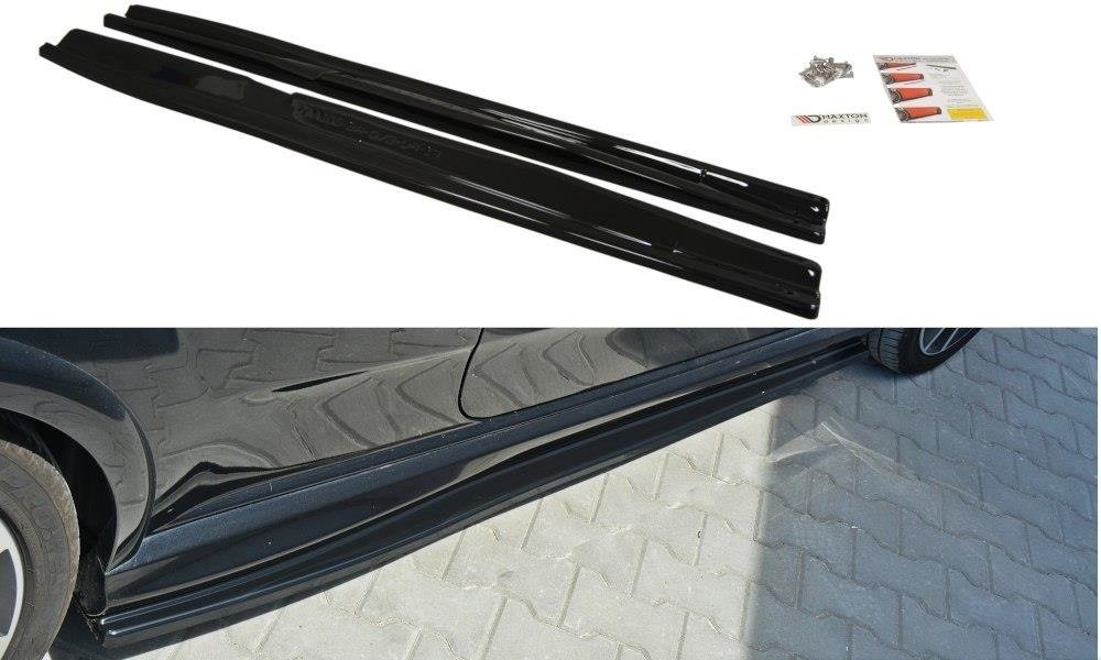 Image of Side Skirts Diffusers Fiat Punto Evo Abarth - Gloss Black