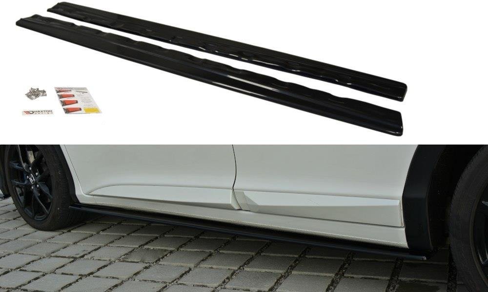 Image of Side Skirts Diffusers Honda Civic MK9 Facelift - Gloss Black