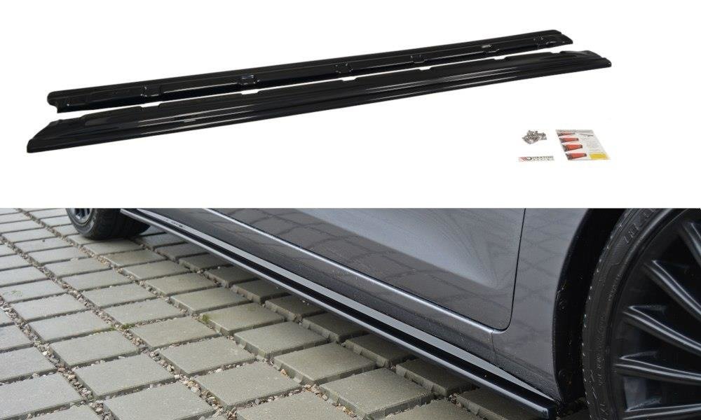 Image of Side Skirts Diffusers Hyundai I30 MK.2 - Gloss Black