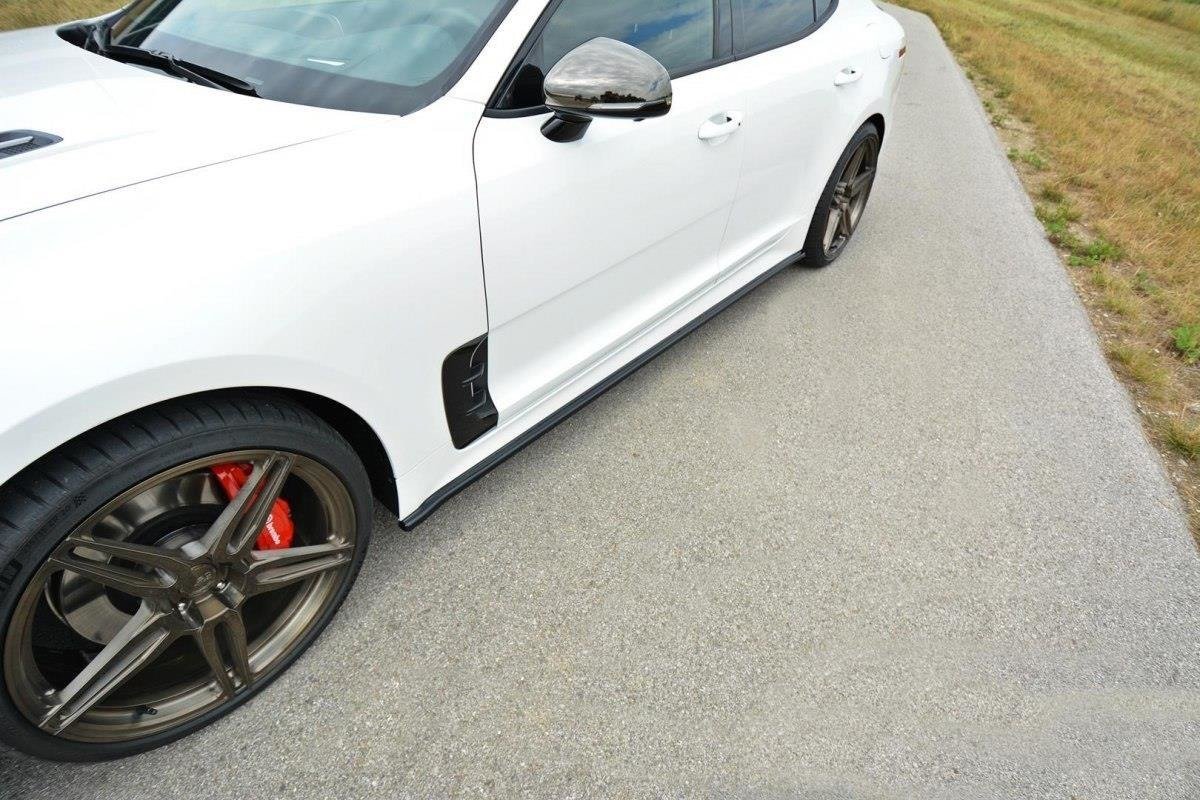 Image of Side Skirts Diffusers Kia Stinger GT - Gloss Black