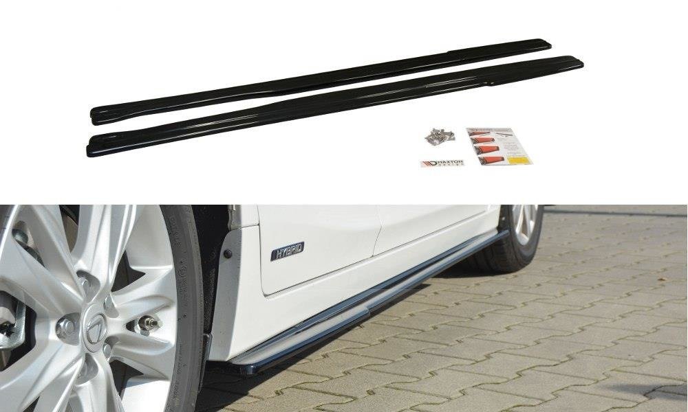 Image of Side Skirts Diffusers Lexus Ct MK1 Facelift - Gloss Black