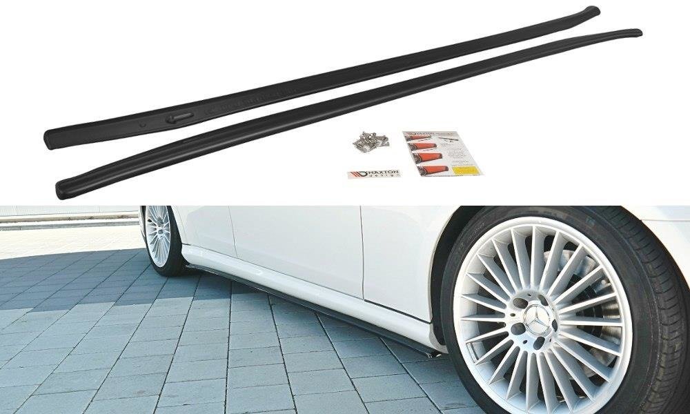 Image of Side Skirts Diffusers Mercedes CLS C219 55AMG - Gloss Black