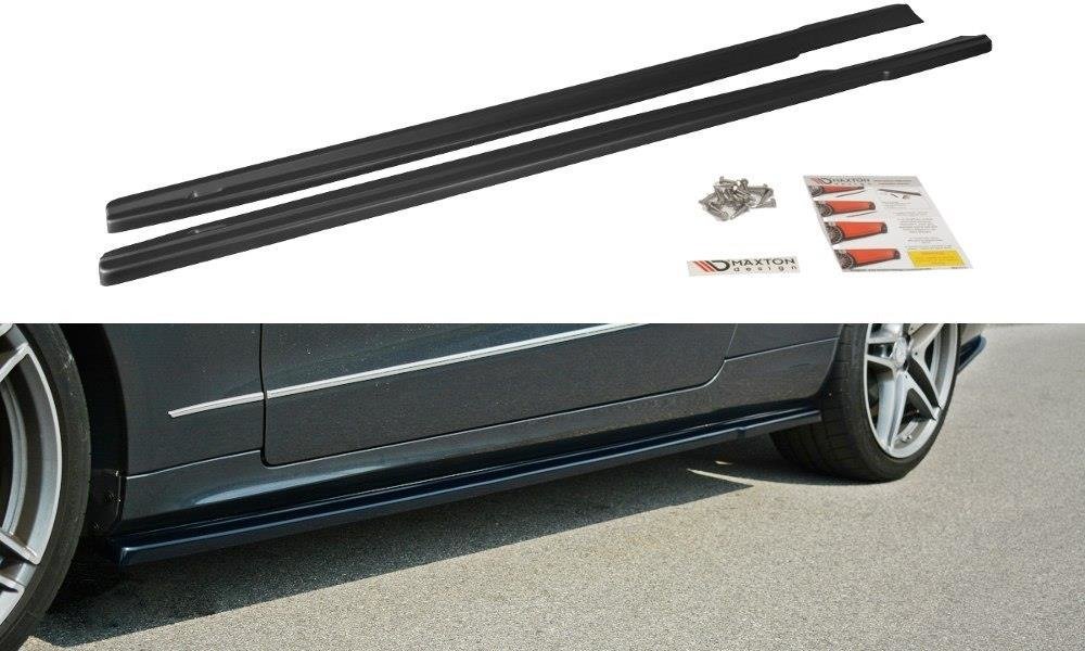 Image of Side Skirts Diffusers Mercedes E W212 - Gloss Black