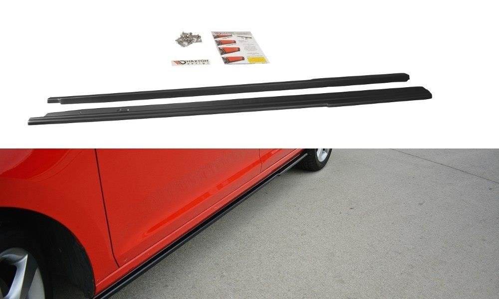 Image of Side Skirts Diffusers Skoda Rapid - Gloss Black
