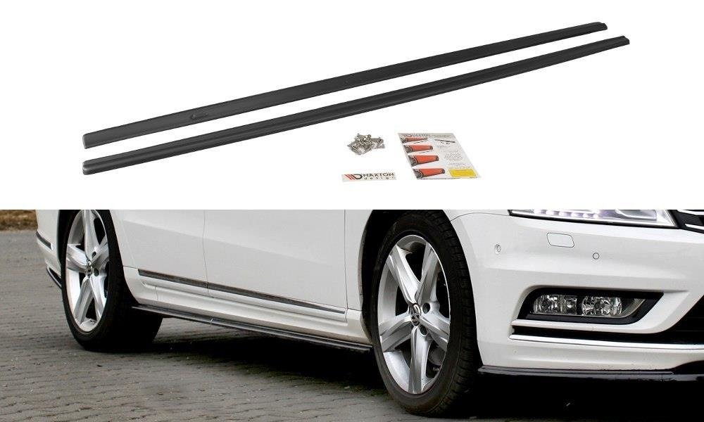 Image of Side Skirts Diffusers VW Passat B7 R-Line - Gloss Black