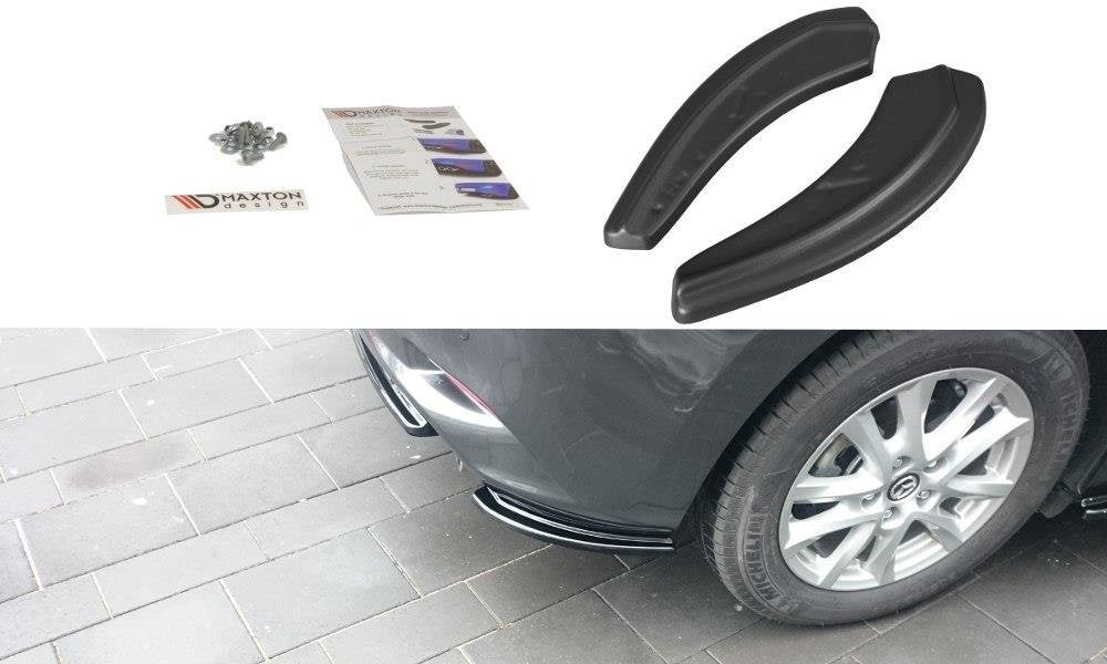 Image of Rear Side Splitters Mazda 3 BN (MK3) Facelift - Gloss Black