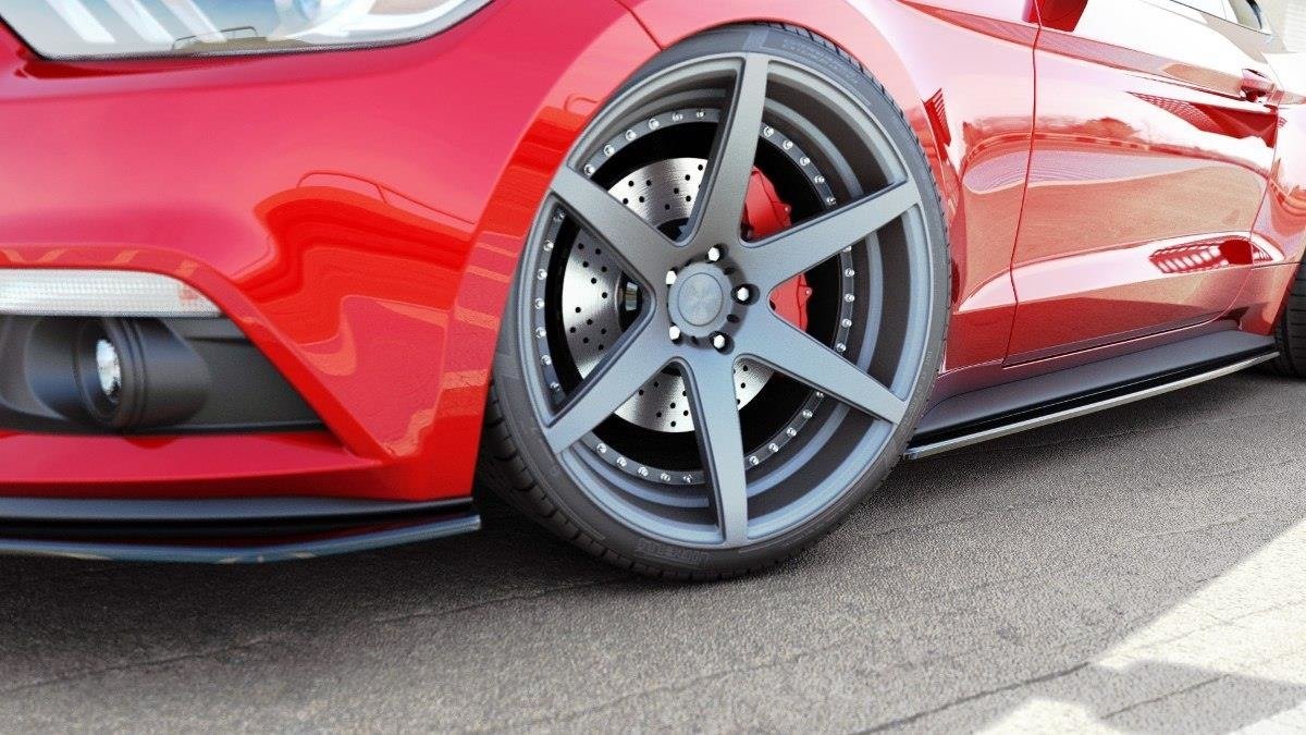 Image of Side Skirts Diffuseur Ford Mustang MK6 - Gloss Black