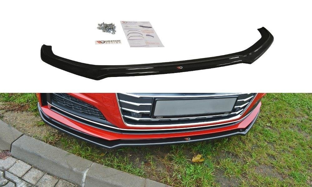 Image of Front Splitter V.1 Audi A5 F5 S-Line - Gloss Black