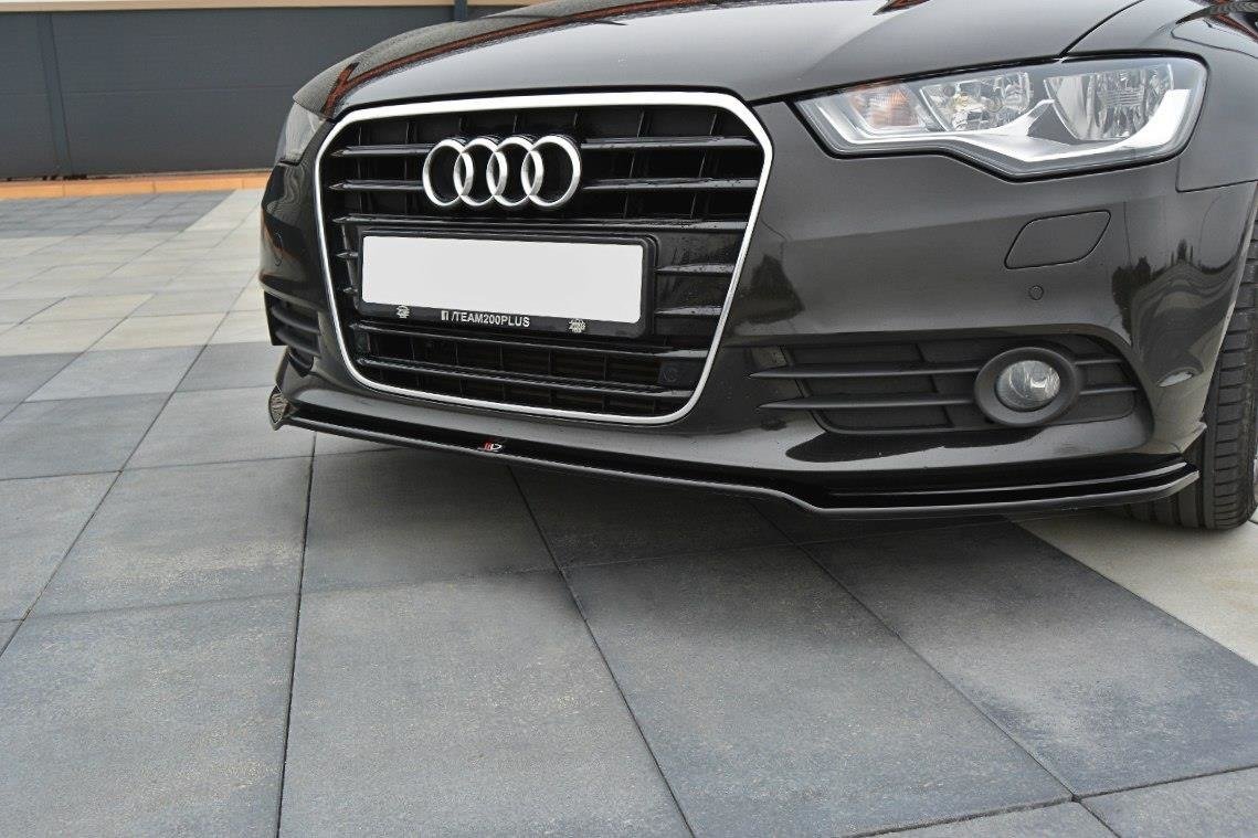 Image of Front Splitter V.1 Audi A6 C7 - Gloss Black