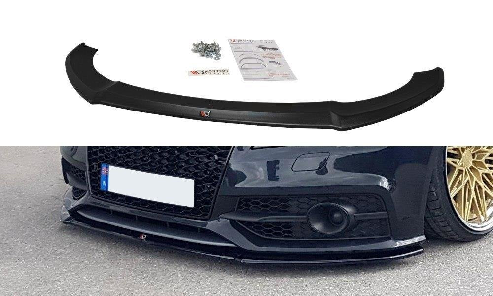 Image of Front Splitter V.1 Audi A7 MK1 S-Line - Gloss Black