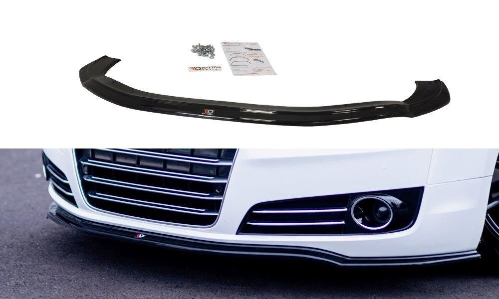 Image of Front Splitter V.1 Audi A8 D4 - Gloss Black