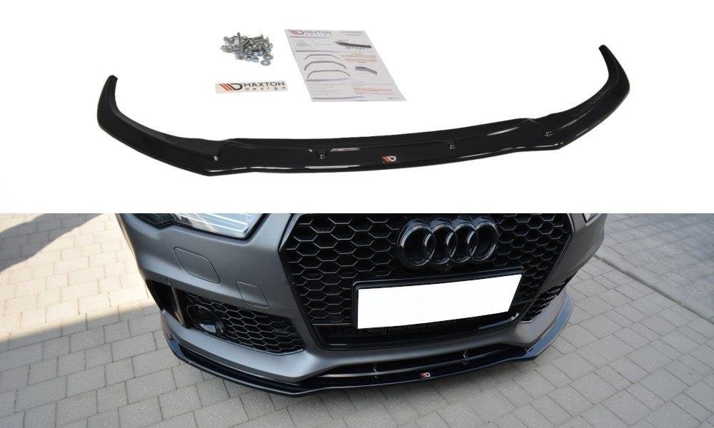 Image of Voorsplitter V.1 Audi RS7 Facelift - Glanzend Zwart