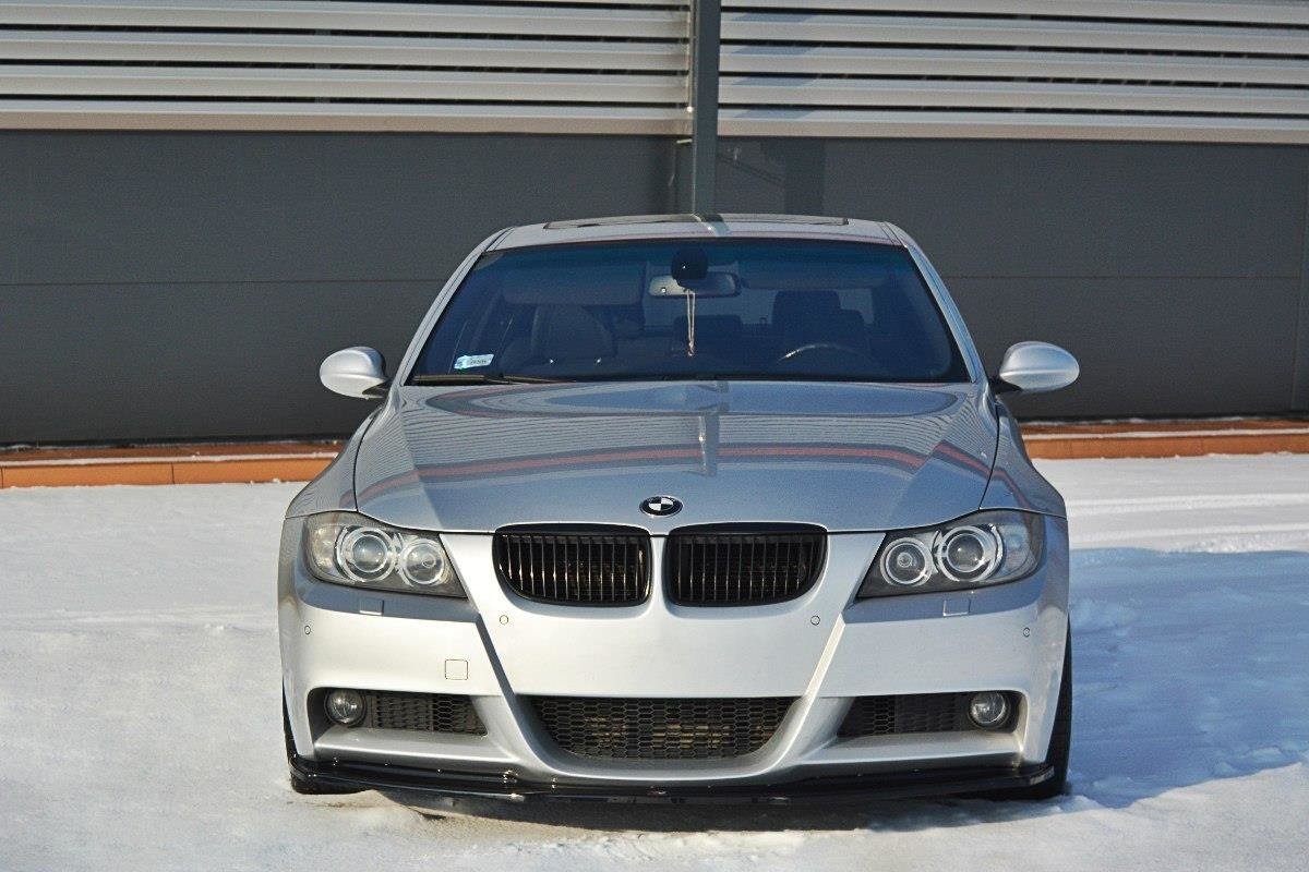 Front-Splitter-V.1-BMW-3-E90-Mpack---Gloss-Black