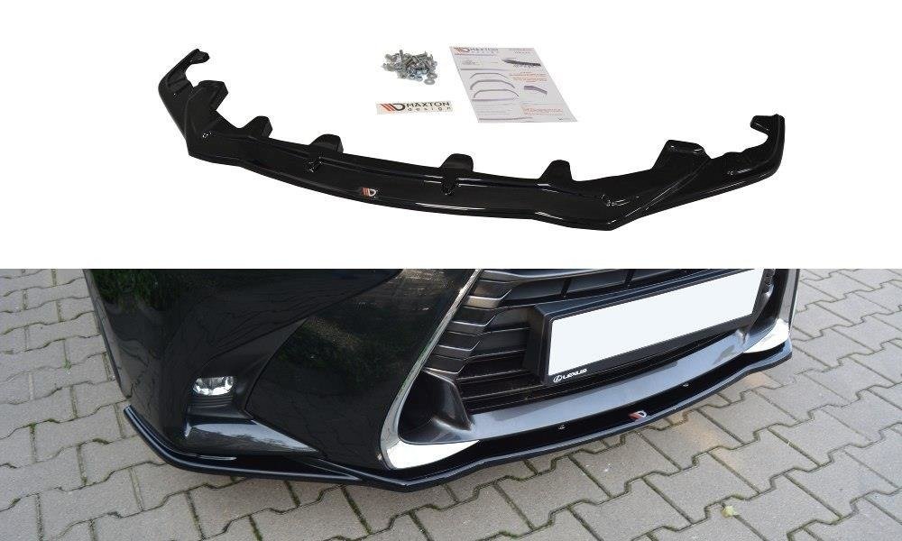 Image of Front Splitter V.1 Lexus GS MK4 Facelift - Gloss Black