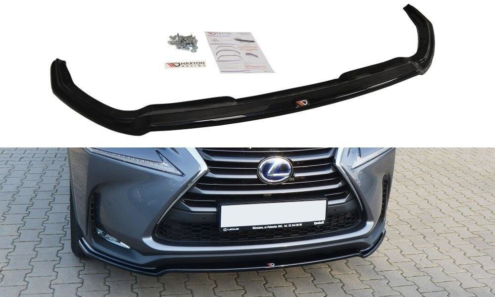 Image of Front Splitter V.1 Lexus NX MK1 - Gloss Black