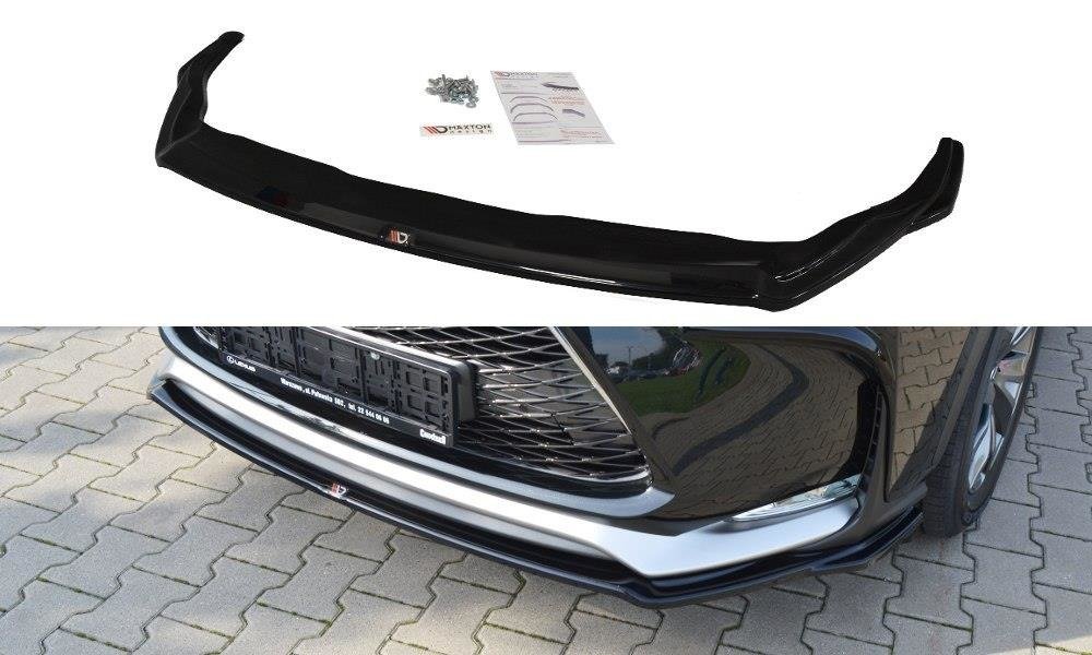 Image of Front Splitter V.1 Lexus NX MK1 F-Sport - Gloss Black