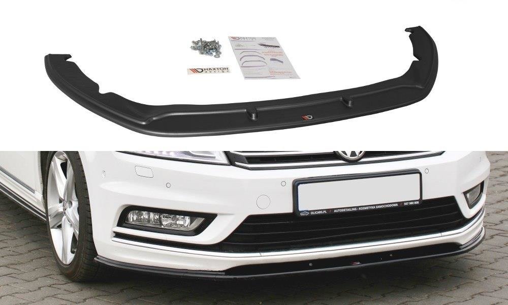 Image of Front Splitter V.1 VW Passat B7 R-Line - Gloss Black