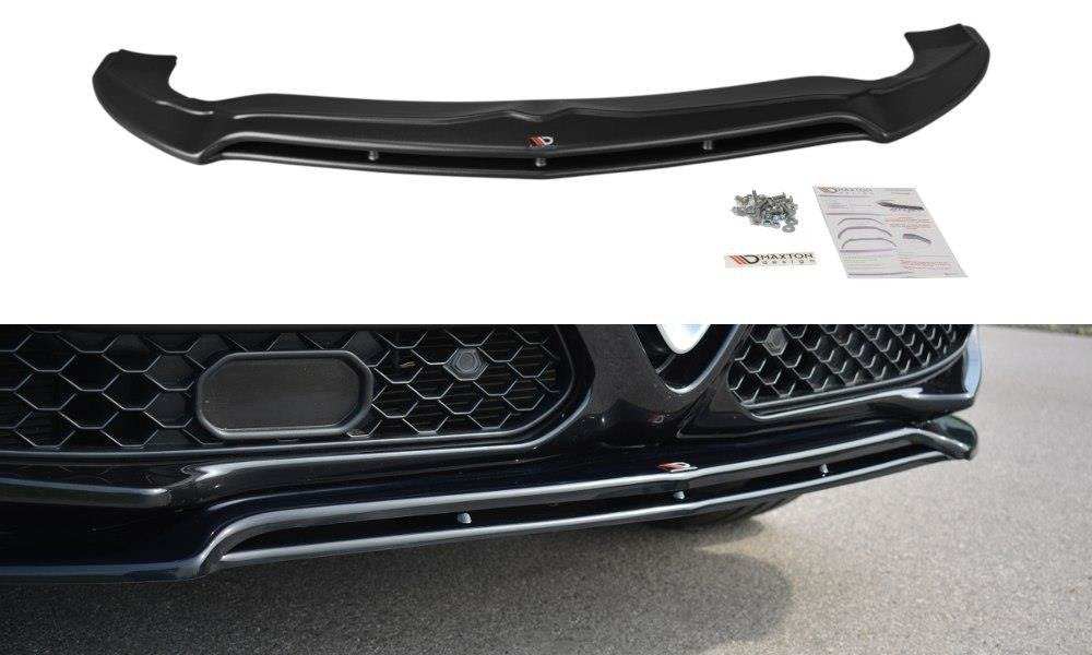 Image of Front Splitter V.2 Alfa Romeo Stelvio - Gloss Black