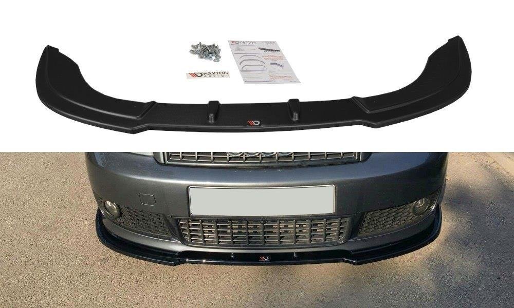 Image of Front Splitter V.2 Audi A4 S-Line B6 - Gloss Black