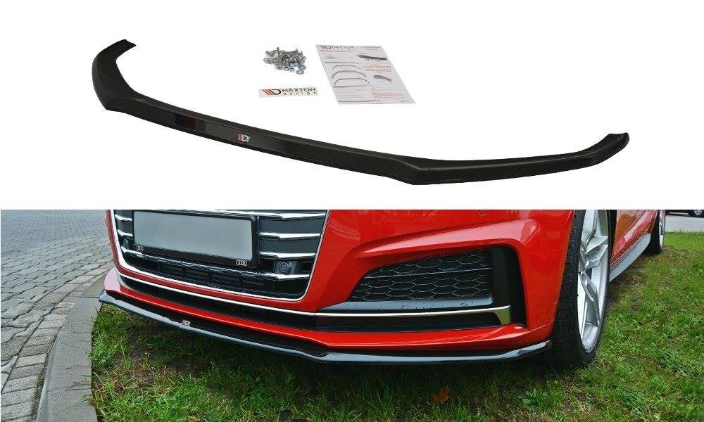 Image of Front Splitter V.2 Audi A5 F5 S-Line - Gloss Black