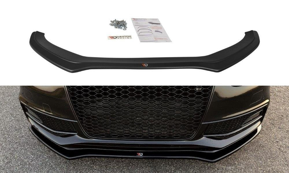 Image of Front Splitter V.2 Audi S4 B8 FL - Gloss Black