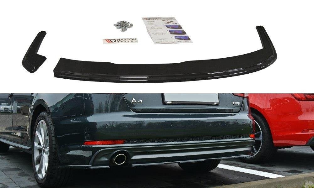 Image of Rear Side Splitters Audi A4 B9 S-Line - Gloss Black V2