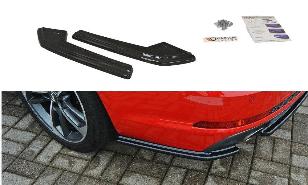 Image of Rear Side Splitters Audi A4 B9 S-Line - Gloss Black V1