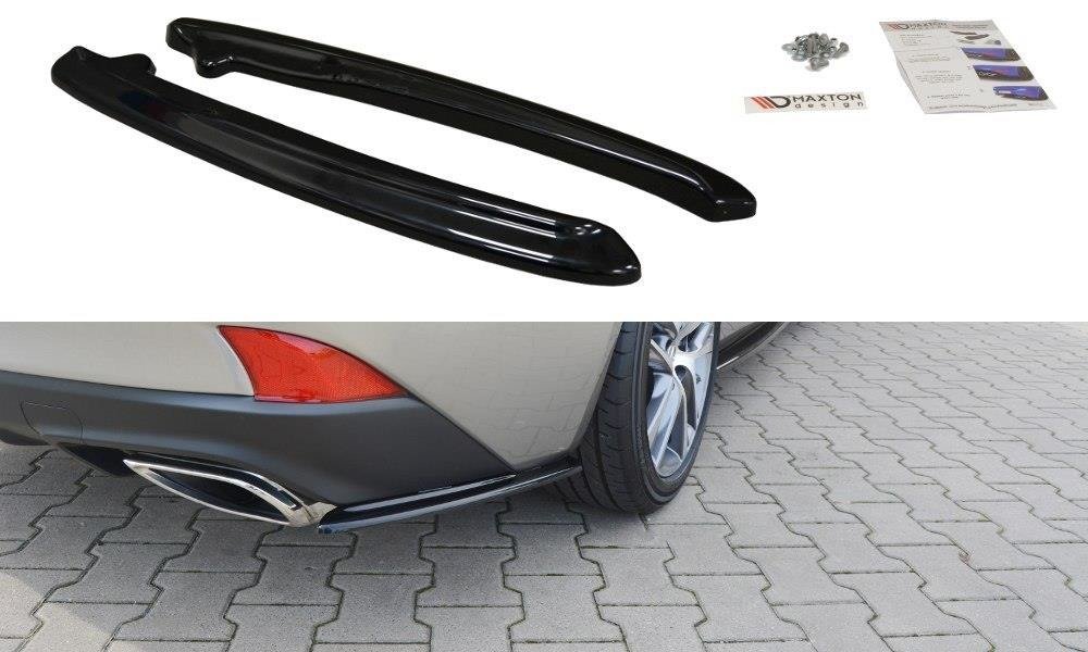 Image of Rear Side Splitters Lexus Is MK3 Facelift T - Gloss Black