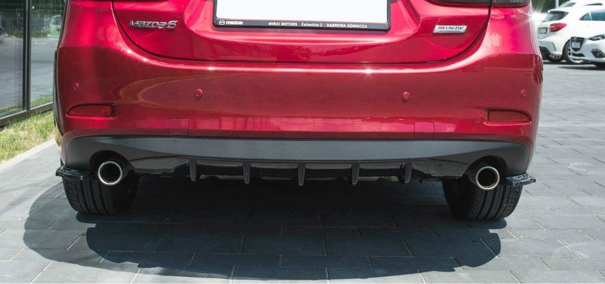 Image of Rear Side Splitters Mazda 6 Gj (MK3) Facelift - Gloss Black