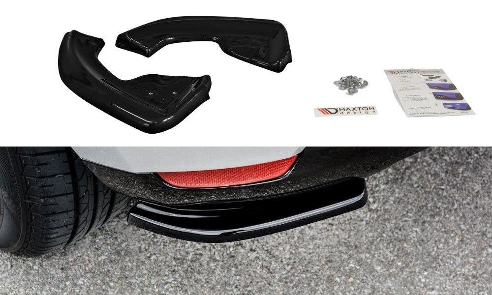 Image of Rear Side Splitters Renault Clio MK4 - Gloss Black