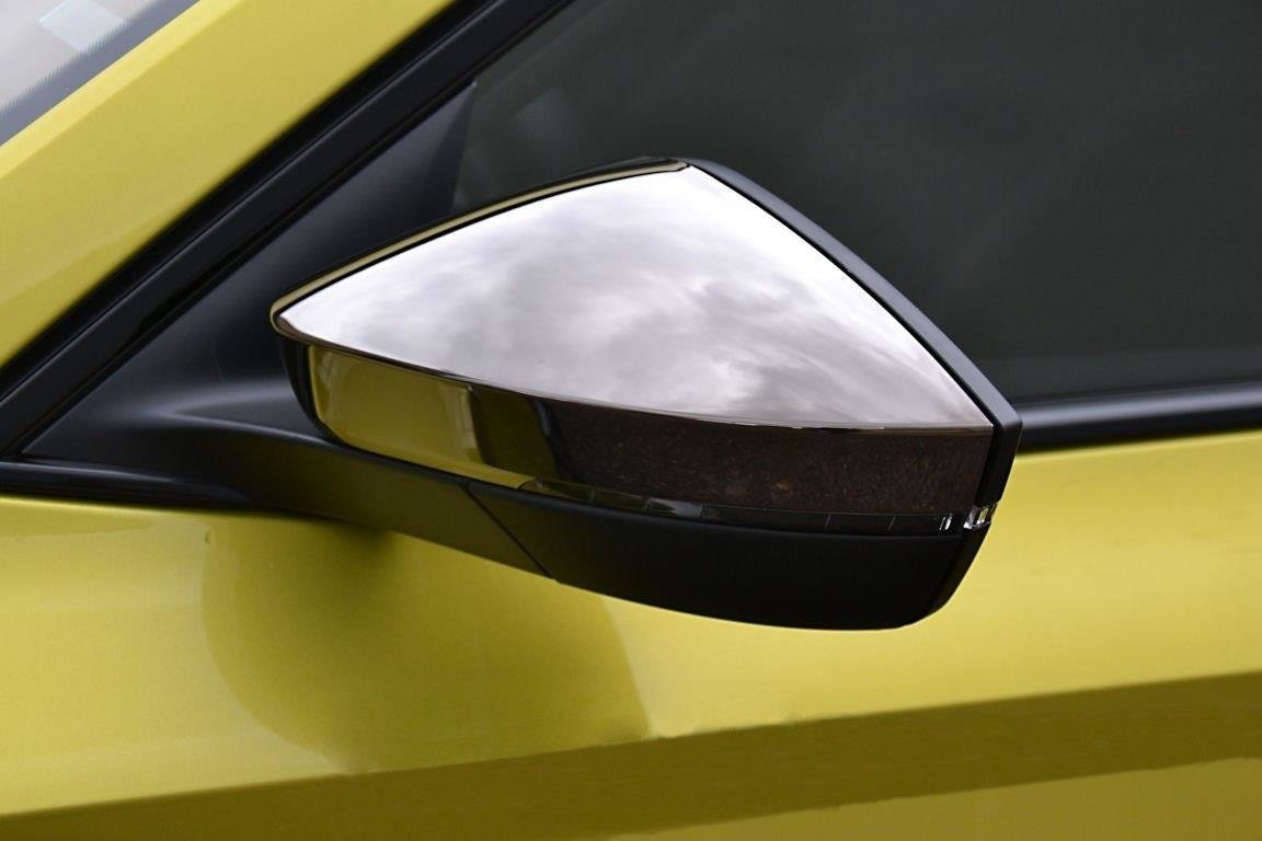 Image of Mirror Shell Covers Skoda Superb MK3 / MK3 FL [Dark Chrome]-