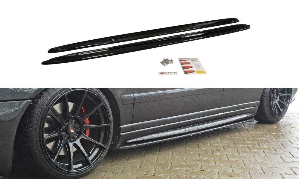 Image of Side Skirts Diffusers Audi S4 B5 - Gloss Black