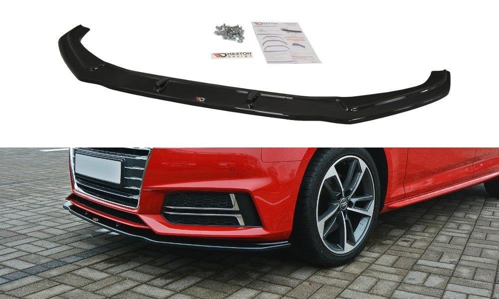 Image of Front Splitter V.2 Audi S4 / A4 S-Line B9 - Textured