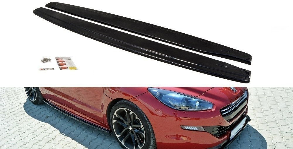Image of Side Skirts Diffusers Peugeot RCZ - Gloss Black