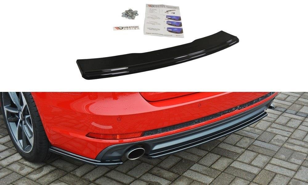 Image of Central Rear Splitter Audi A4 B9 S-Line - Textured