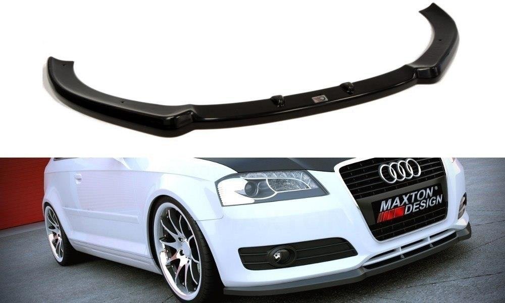Image of Front Splitter Audi A3 8P (Facelift Model) - Gloss Black